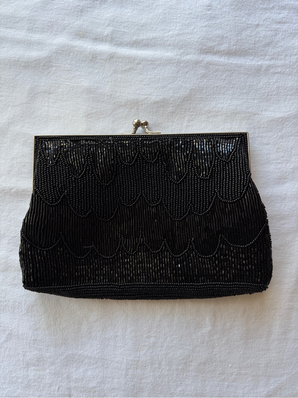 Black Beaded Evening Clutch - La Regale Vintage